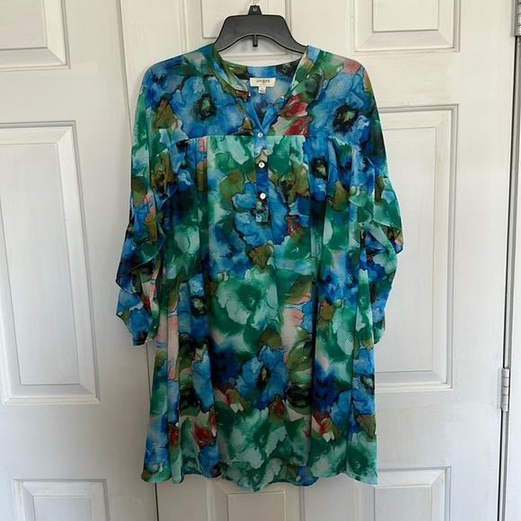 Umgee Green Floral Dress size small - Picture 1 of 4